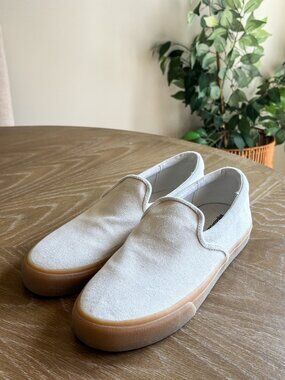 Madewell Sidewalk Slip On Canvas Sneaker Pale Parchment White